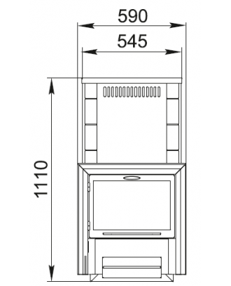 Sauna stove TMF Hekla Inox Illuminator anthracite, stainless steel inserts, large screen (41500) TMF Sauna Stoves