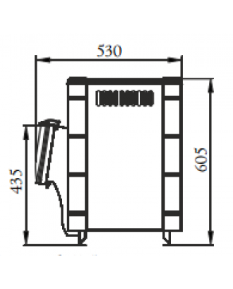 Sauna stove TMF Osa Inox Anthracite, short channel, iron door (25711) TMF Sauna Stoves