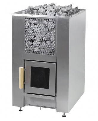 SAUNA WOODBURNING STOVE MONDEX MOTTI, WITHOUT WATER HEATING, STAINLESS STEEL
