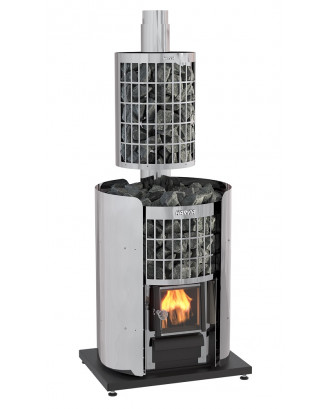 HARVIA CILINDRO NET AROUND THE SMOKE PIPE WL300PC, STAINLESS STEEL WOODBURNING SAUNA STOVES