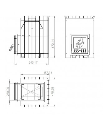 SAUNA STOVE TEPLODAR ETNA 12 WITH SHORT HEARTH WOODBURNING SAUNA STOVES