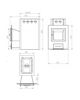 SAUNA STOVE TEPLODAR HOTROCK 20 PANORAMA WOODBURNING SAUNA STOVES