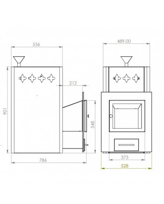 SAUNA STOVE TEPLODAR HOTROCK 30 PRO PANORAMA WITH A STEAM GENERATOR WOODBURNING SAUNA STOVES