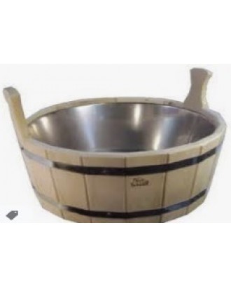 Wooden basin 17l with galvanized steel insert SAUNA ACCESSORIES