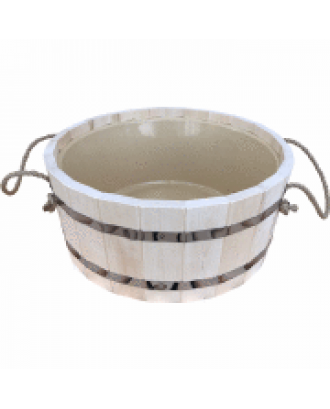 Wooden basin 20l with plastic insert 