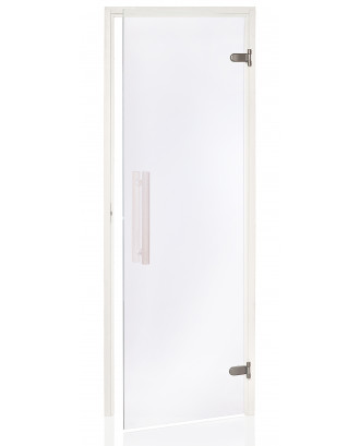 Sauna Door Ad White, Aspen, Transparent, 80x200cm
