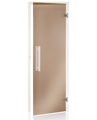 Sauna Door Ad White, Aspen, Bronze, 90x200cm