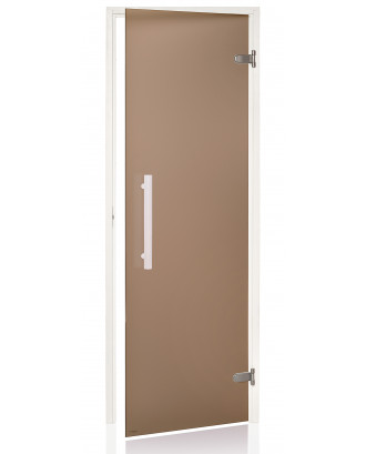 Sauna Door Ad White, Aspen, Bronze Matte, 80x210cm