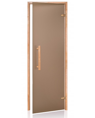 Sauna Door Ad Natural, Alder, Bronze Matte, 90x210cm