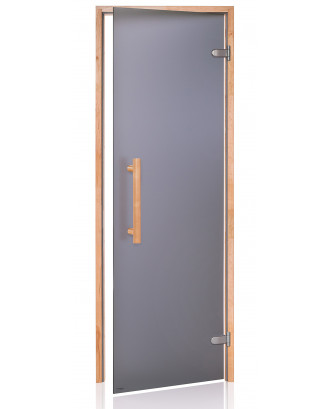 Sauna Door Ad Natural, Alder, Grey Matte, 90x190cm