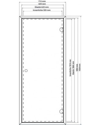 EOS Sauna Doors Basic 715x1934mm, Bronze SAUNA DOORS