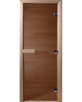 Sauna Door, Alder, 8mm Bronze Glass 70x190cm, Magnet