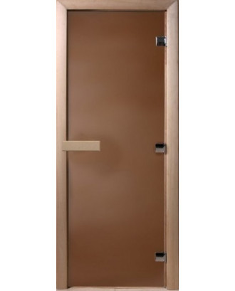 Sauna Door, Alder, 8mm Matte Bronze Glass 70x180cm, Magnet