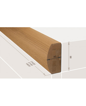 THERMO ASPEN BENCH FRONT PANEL SHA 42x88mm 2100-2400mm SAUNA WOOD