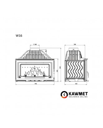 Fireplace Insert KAWMET W16 13.5 kW FIREPLACES