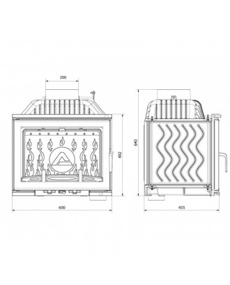 Fireplace Insert KAWMET W17 12.3kw ECO FIREPLACES