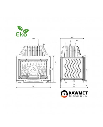 Fireplace Insert KAWMET W17 16kW Panorama FIREPLACES