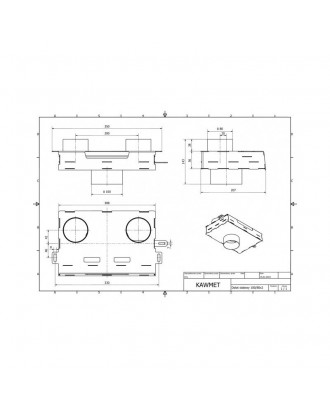 Steel Adapter for Supplying External Air to Fireplaces W16 - W17 ECO FIREPLACES